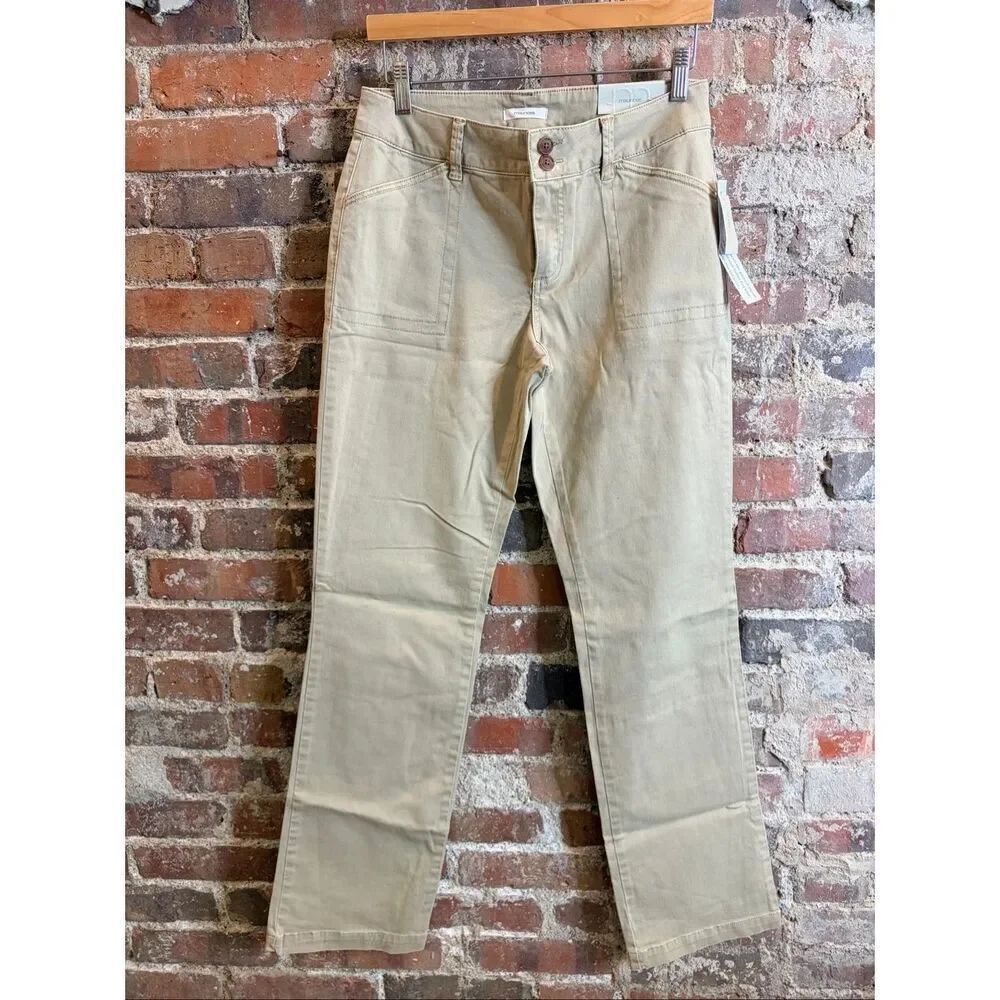 MAURICES • Light Tan Chino Slim Boot Mid-rise Kaki Pants • Ladies Size 8 Reg